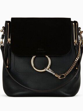 Chloé – Faye Backpack in Black (Leather & Suede)